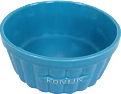 Boon Konijnen Voerbak Steen Ribbel Blauw 12 Cm