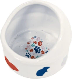 Boon Hamster Voerbak Anti-mors Steen Wit Met Pastel Print 7 Cm