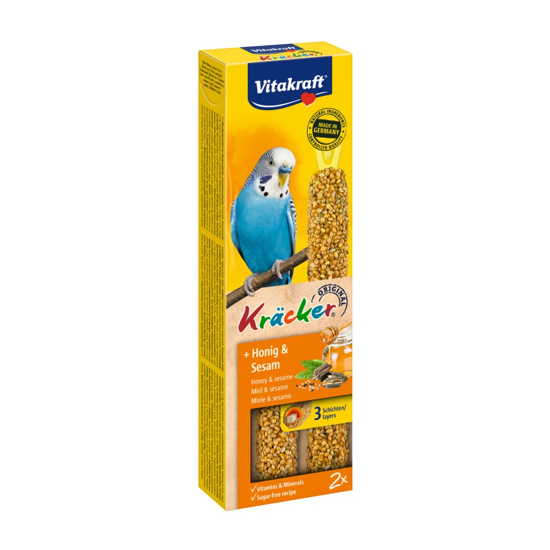 Vitakraft Kräcker Original Parkiet - Honing En Sesam 2 St 1 Vitakraft Kräcker Original Parkiet - Honing En Sesam 2 St