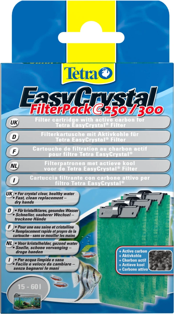 Tetra EasyCrystal Filterpack Koolstof C250/300 3 St 1 Tetra EasyCrystal Filterpack Koolstof C250/300 3 St