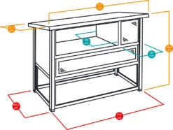 Ferplast Konijnenhok Ranch 120 Grey -Dierenwereld Aanbiedingen Winkel 8010690149189 ferplast ranch 120 afmetingen