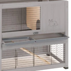 Ferplast Konijnenhok Ranch 120 Grey -Dierenwereld Aanbiedingen Winkel 8010690149189 ferplast ranch 120 grey lade