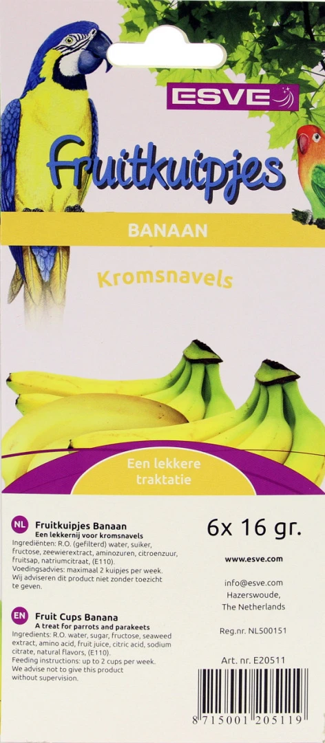 ESVE Fruitkuipjes Banaan 2 ESVE Fruitkuipjes Banaan - Afbeelding 2