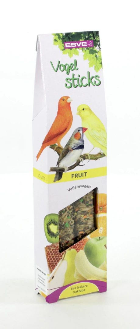 ESVE Vogelsticks Kanarie Fruit 2 St 1 ESVE Vogelsticks Kanarie Fruit 2 St