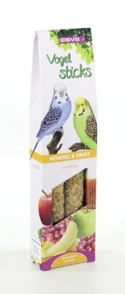 ESVE Vogelsticks Parkiet Honing En Fruit 2 St