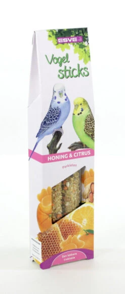 ESVE Vogelsticks Parkiet Honing En Citrus 2 St