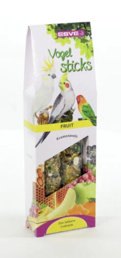 ESVE Vogelsticks Agapornis/Grote Parkiet Fruit 2 St