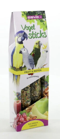 ESVE Vogelsticks Papegaai Fruit En Noten 2 St